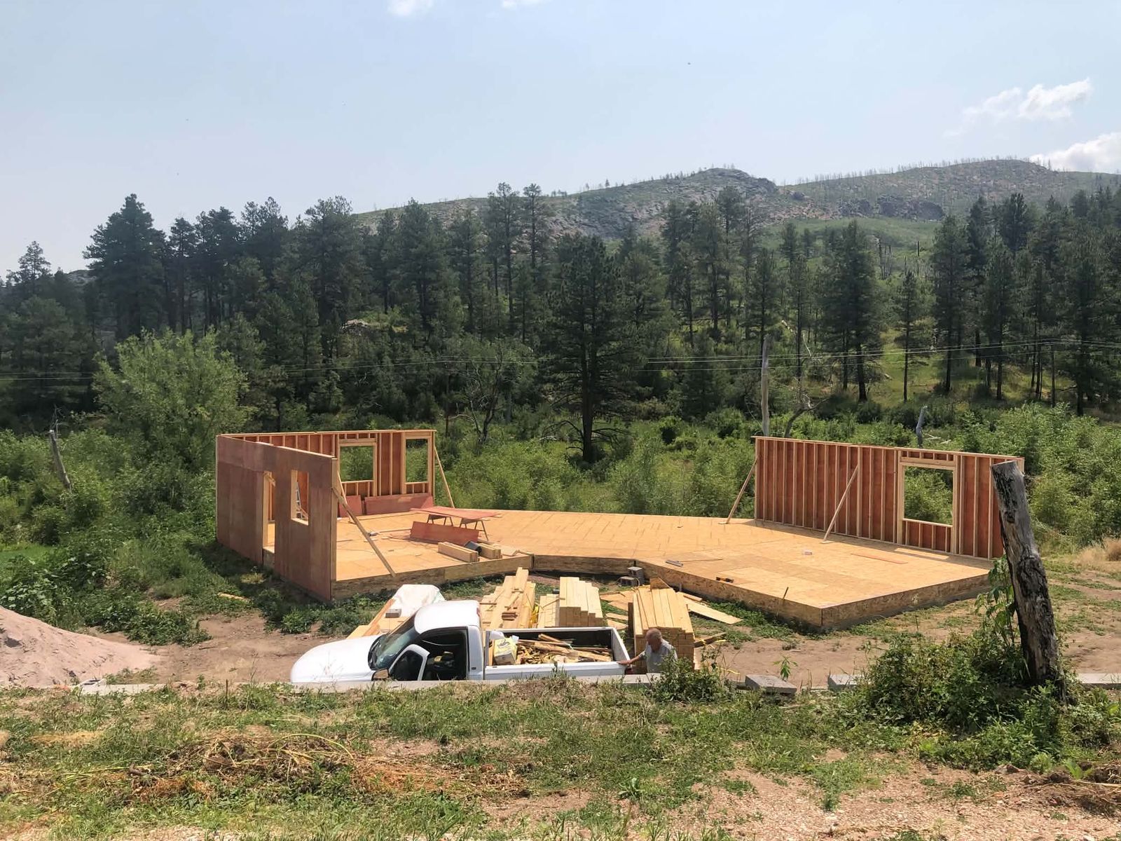 Floor deck and wall framing
